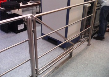 Indoor railings with bearings